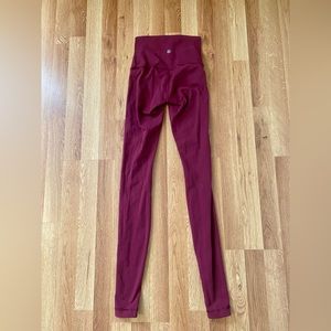 Lululemon Red Merlot Wunder Under Leggings